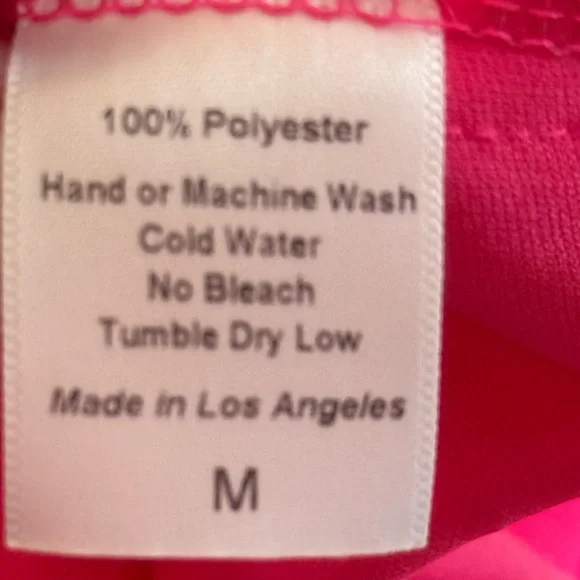 Lucy in the Sky • Hot Pink Shoulder Tie Mini Party Dress Sz Medium Barbiecore - Picture 12 of 12